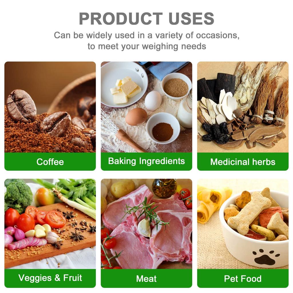 Цифровые кухонные весы FODWET с большой платформой - 22 фунта/10 кг Прецизионные кухонные весы с точностью 1 г и функцией тары, Многофункциональные