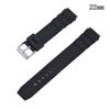 Спортивный черный водонепроницаемый резиновый ремешок для часов 18-22 мм, силиконовый ремешок