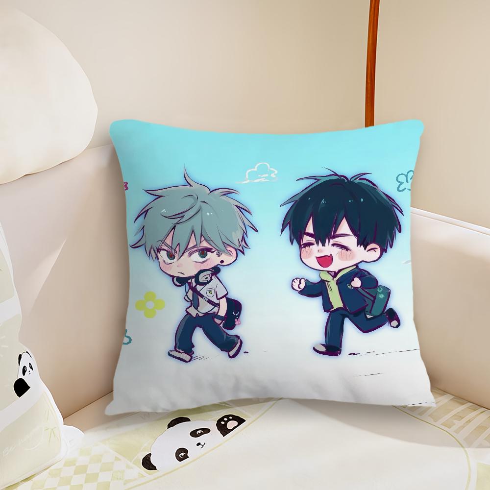 AQlien SStage Cute cushion cover Pillow Case Plush Fabric Soft Double Sided Print Sofa Cushion Cover Throw Pillow Covers