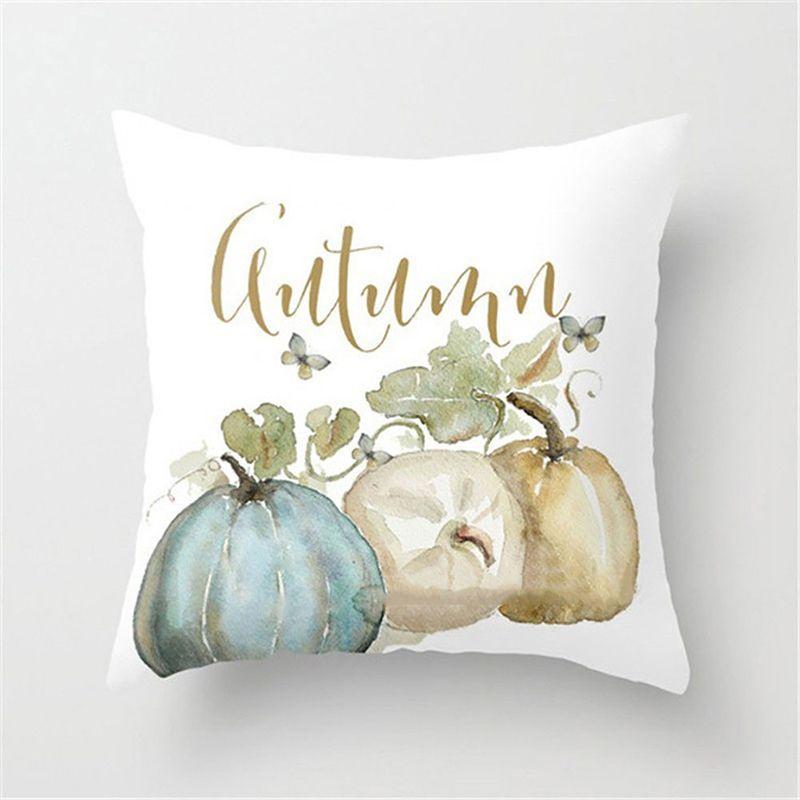 Classic Watercolor Pumpkin Cushion Cover Pillow Case For Timeless Halloween And Thanksgiving Decor