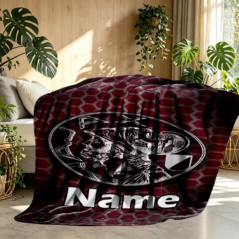 Custom Name Personalized Ajax Print Blanket, Home Decor, Bedroom, Sofa, Camping, Couch, Gifts for Birthday Christmas