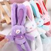 Schoolbag Pendant Plush Rabbit Keychain Pulling Rabbit Plush Toy Stuffed Animal Toys Key Chain