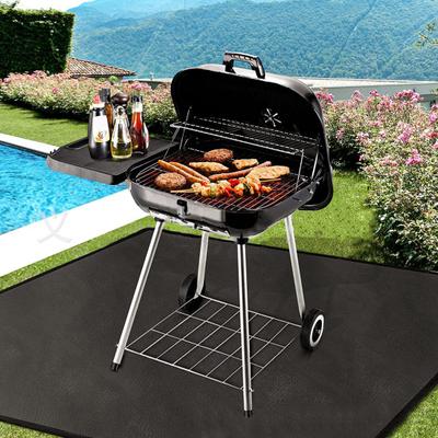 122/152/182x100 см коврик для гриля барбекю, огнестойкий, термостойкий, противоскользящий, для защиты пола на террасе, патио, на открытом воздухе, для газона, камина