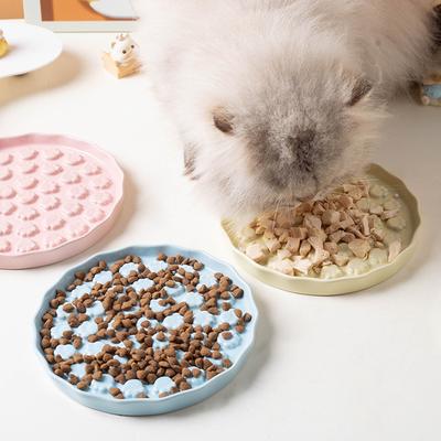 Кошачья миска для риса Кошачья миска для лакания Тарелка для медленного кормления Миска для собачьего корма Кошачья посуда Керамический поднос для консервирования Миски для питомцев Товары для питомцев