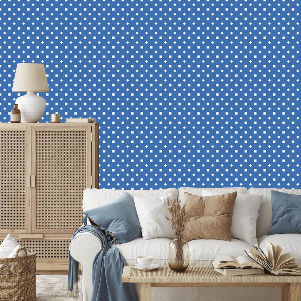 Blue Dots Wallpaper, Clear Detail for Living Room and Bedroom 50x1000