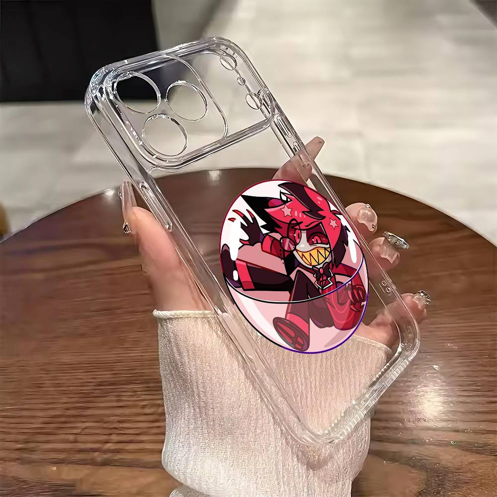 H-Hazbin H-Hotel Аластор Чехол для телефона для iPhone 17 16 15 14 13 12 11 Mini Pro Max Plus Прозрачная крышка