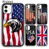 Krajews American Flag Soft Phone Case Cover For iPhone 14 5 SE 6s 7 8 Plus X XR XS 11 12 13 Pro Max Samsung Galaxy S21 S22 Ultra