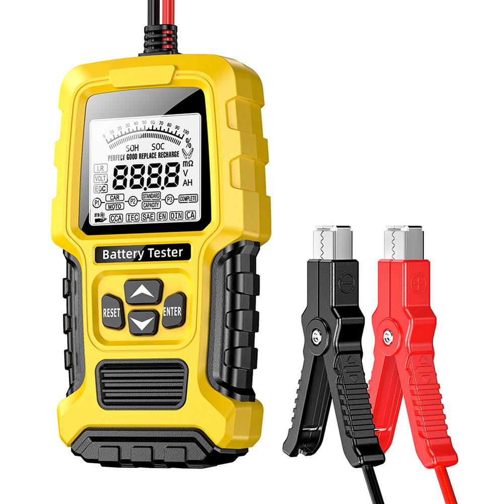 Digital Analyzer Tester LCD Display Smart Battery Tester SOH SOC CCA IR Measurement Auto Battery Analyzer for Car Truck Boat SUV