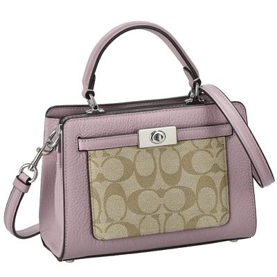 Сумка CC977 Signature Light [Coach] женская хаки/розовый [Товар]