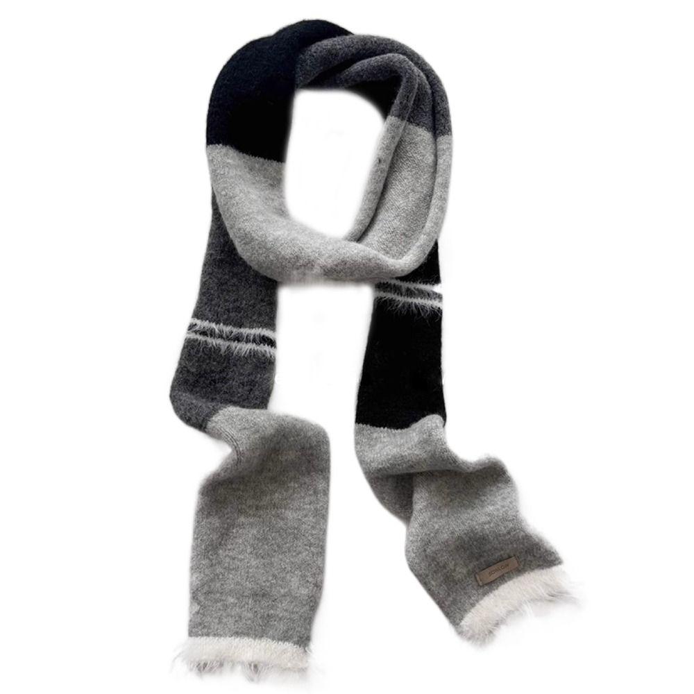 Y2 Sausage Thin Scarf Knitted Wool Plush Long Narrow Scarves Fashion Neck Scarves Autumn Winter