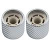Musiclily Pro 19mm Steel Dome Knobs for USA Electric Guitars/Basses, Chrome (Set of 2)