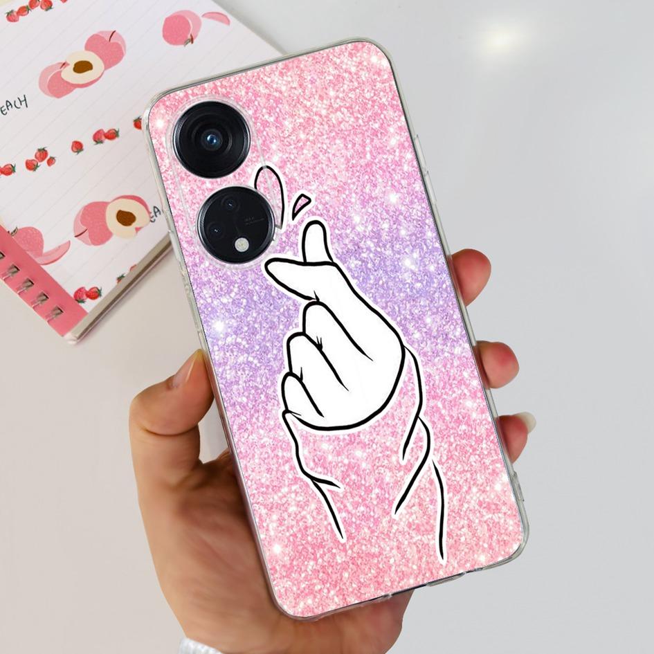 6.43" For OPPO Reno8 T 4G Case Soft Silicone Cover Cute Fashion Printed Bumper Funda For OPPO Reno 8T CPH2481 Coque Reno8T Cover