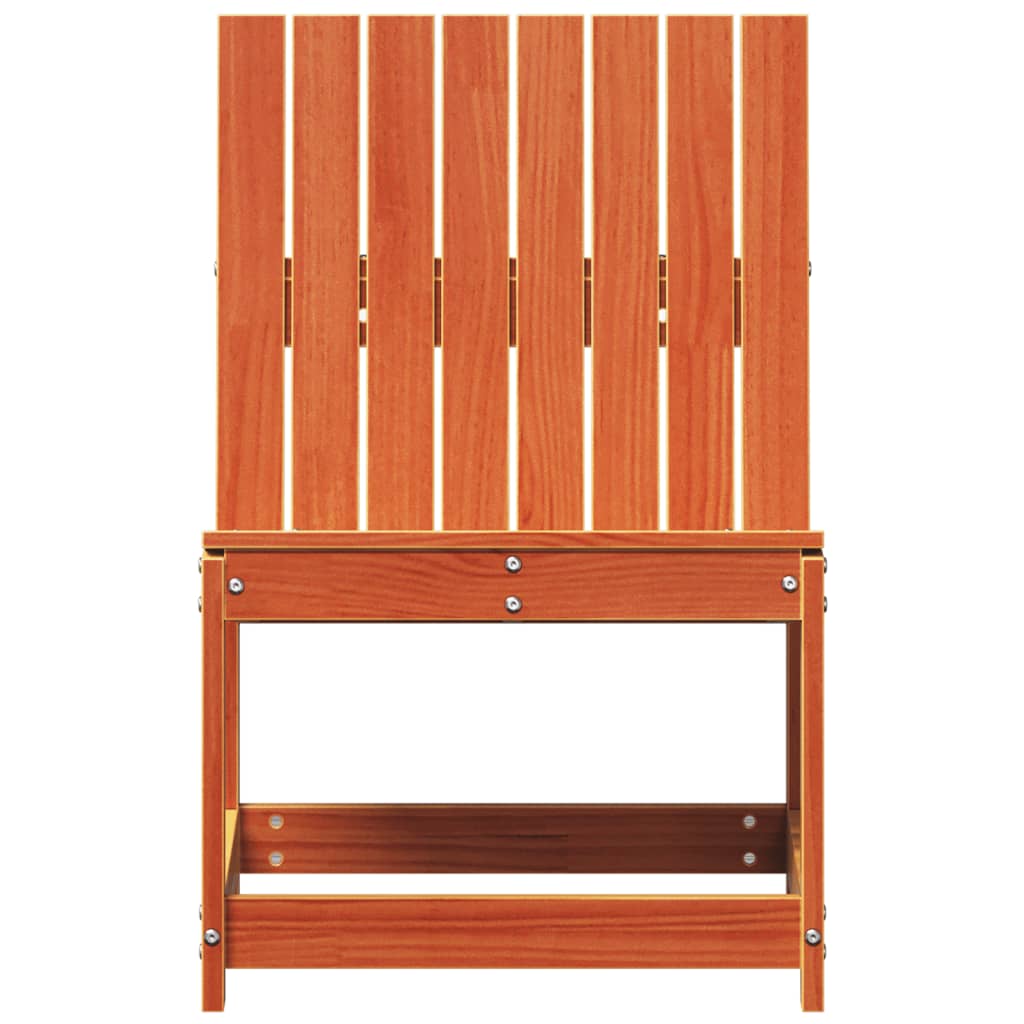 Garden Chair Wax Brown 50.5x55x77 cm Solid Pine Wood