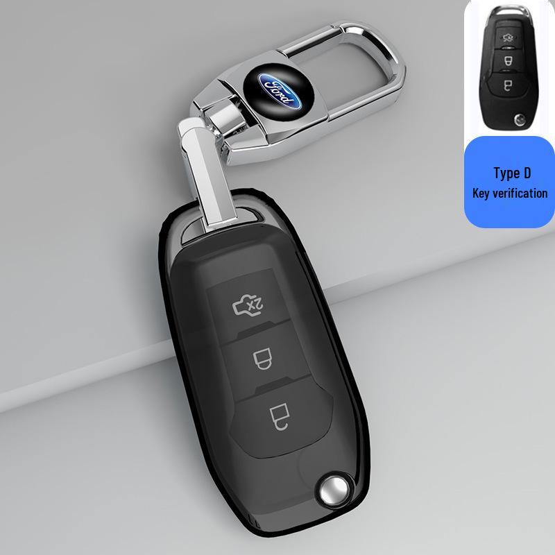 Чехол для ключа Ford Focus для Mondeo, Everest, Ecosport, Ranger - Прозрачный чехол для мужчин и женщин