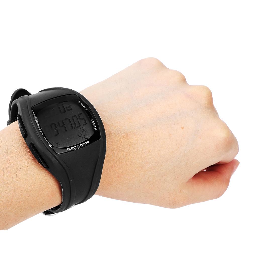 Multifunction Waterproof Intelligent Wrist Watch Sports Digital Step Counter WatchesBlack