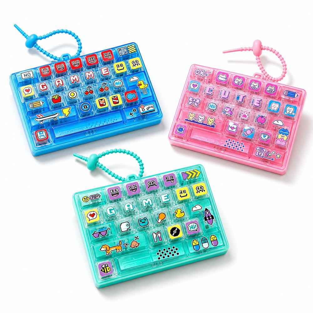 Clear Key Sounds Keyboard Keychain 26-key Keyboard Toy Stress Relief Decompression Toy Gifts
