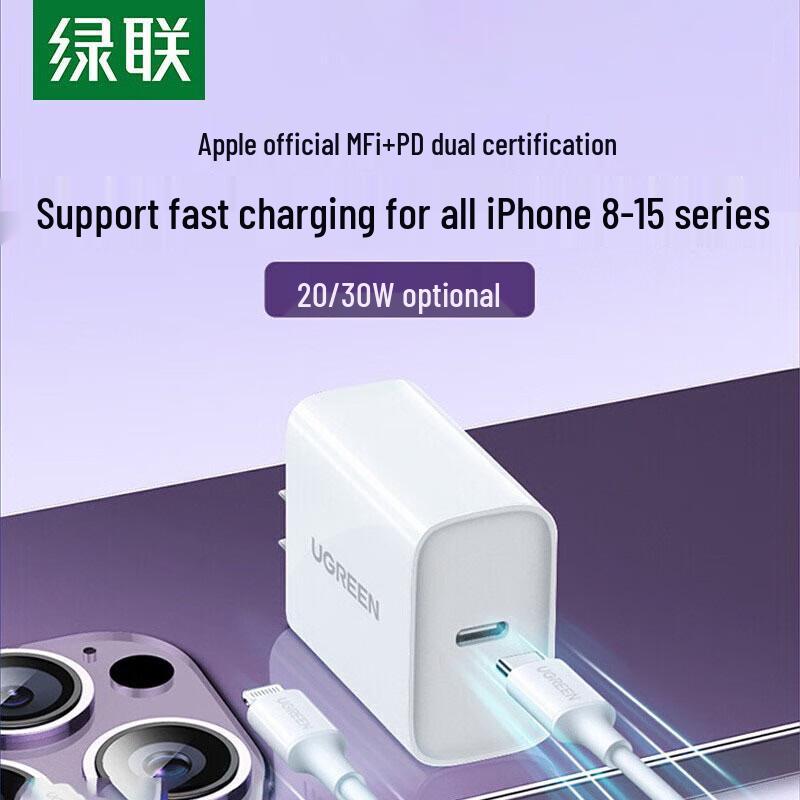 Ugreen Набор быстрой зарядки для iPhone 15