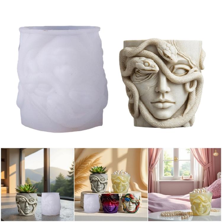 Artisanal Gorgon Designs Silicone Mould Craft Customes Decorations Plant Pots Jewelry Organizers Home Art Creation