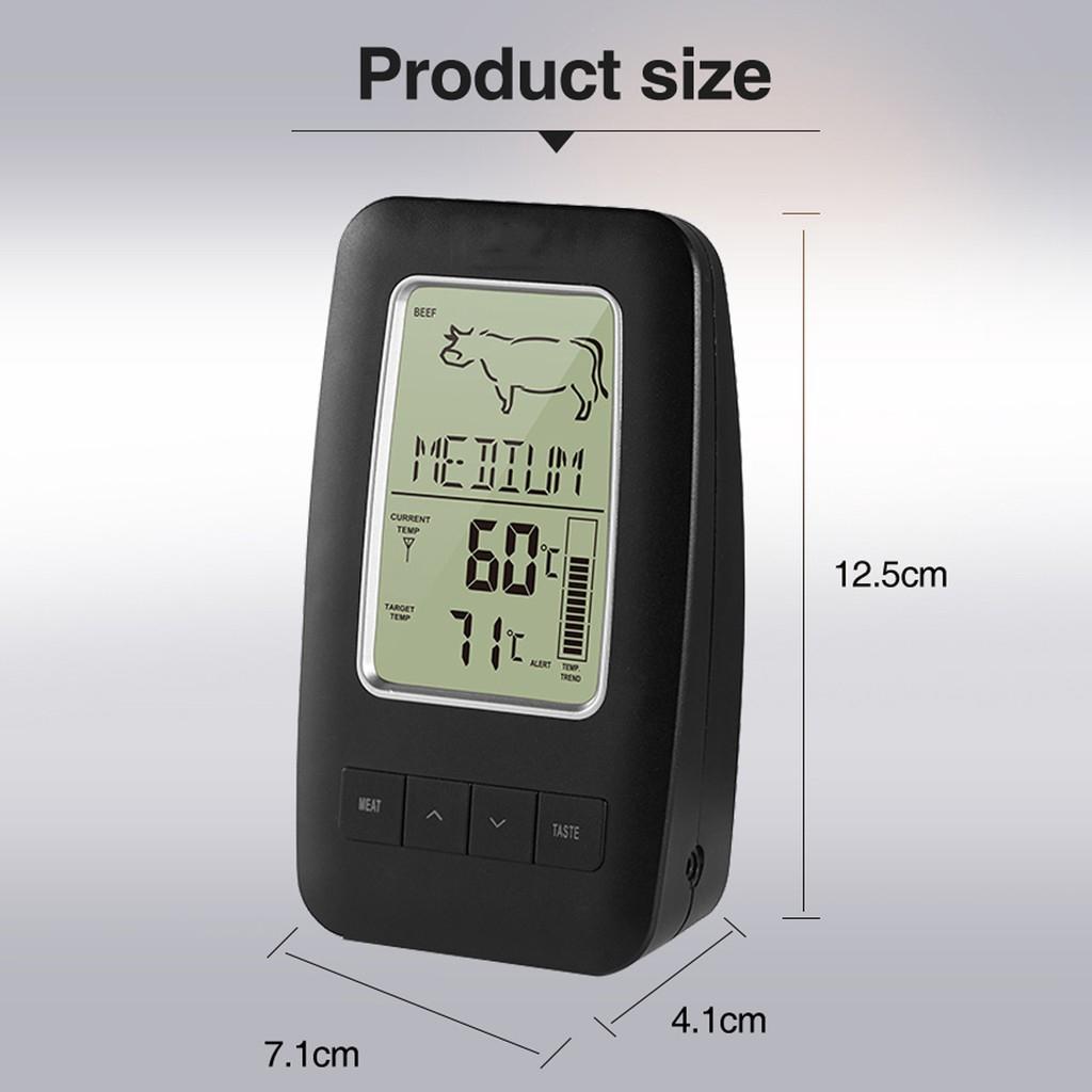 Kitchen Cooking Grill Smoker Meat Thermometer with Probe & Timer Temperature Alarm Thermometer New