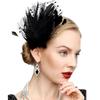 Cizoe Fascinators  Gatsby Flapper Acessories Art Deco Party Accessory Peacock Feather Headpiece