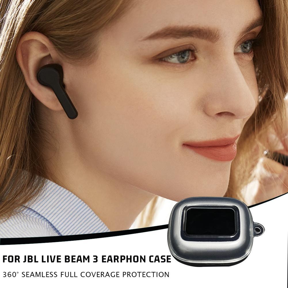 Для наушников Live Beam 3 защитный чехол с защитой от падений и пыли мягкий прозрачный TPU с защитой от царапин T3N7