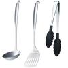 Nagao Professional Kitchen Utensil Stainless Made In Japan Tsubame-Sanjo Set, 3-Piece Set, 18-8 Steel,