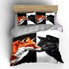 Fox and Wolf Contrast Design Bedding Duvet Cover Set Duvet Cover Pillowcases  (1*Duvet Cover 2*Pillowcases, without duvet insert)