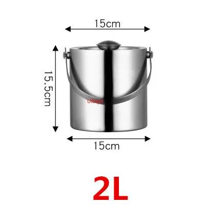 wine beer Cocktail cooler bucket black Gold Ice Bucket Beer Stainless Steel Wine Ice pail Cooler Box Bucket barrel KTV Bar tool