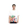 Li Ning Sports Lifestyle Series Printed Round Neck Comfortable Pullover Short Sleeve T Shirt Men Tops Off-White AHSU307-2