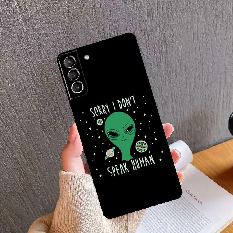Мультяшный инопланетянин НЛО Мягкий чехол для Samsung Galaxy S20 FE S21 S22 S23 Ultra Note 20 S8 S9 S10 Note 10 Plus Чехол