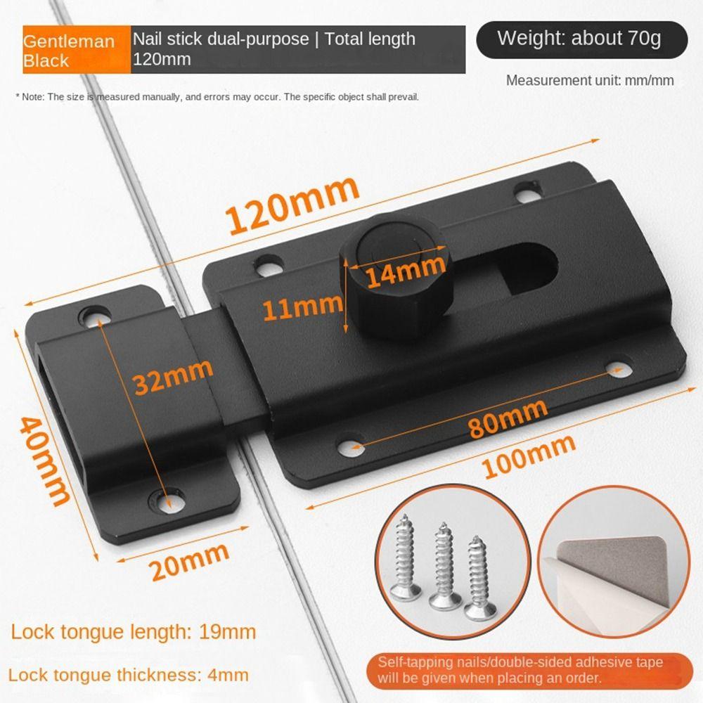 Creative Aluminum Alloy Door Latch Hardware Anti-theft Security Bolt Latch Durable Door Lock Buckle Cabinet
