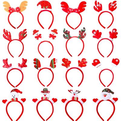 Рождественская повязка: Санта, Снеговик и Рога Оленя для Детской Вечеринки