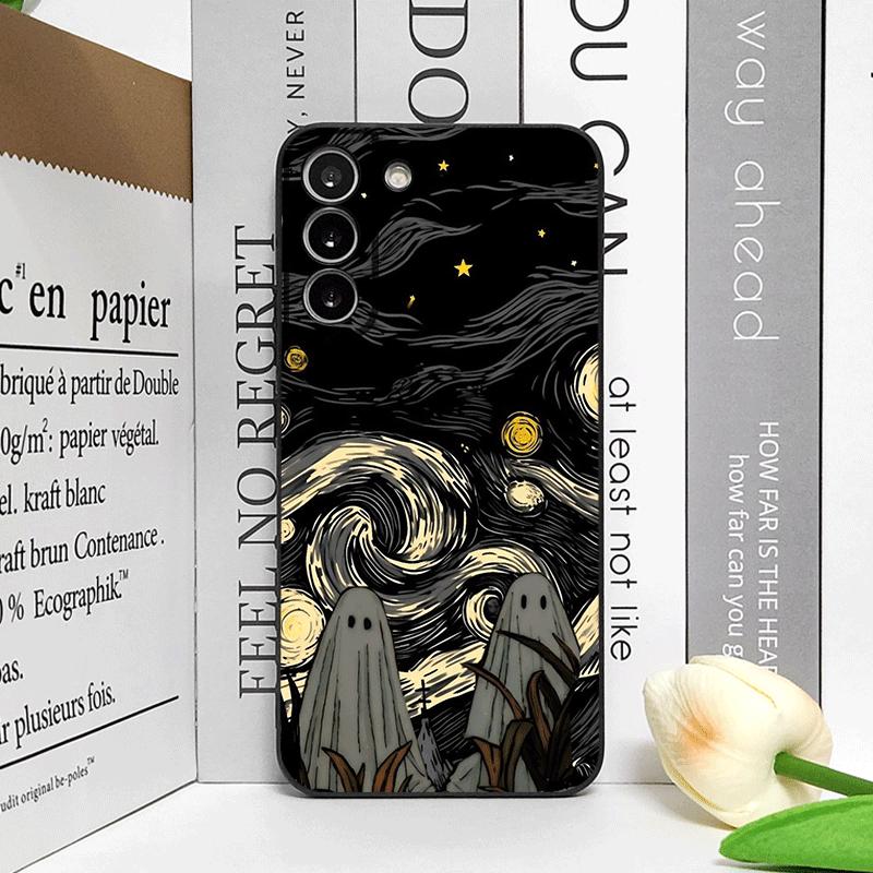 Абстрактный Чехол для Телефона с Забавным Рисунком Призрака для Samsung Galaxy A56 A42 A14 A55 A16 A54 A36 A53 A52 A51 A06 A04 5G Мягкий Чехол Y2K