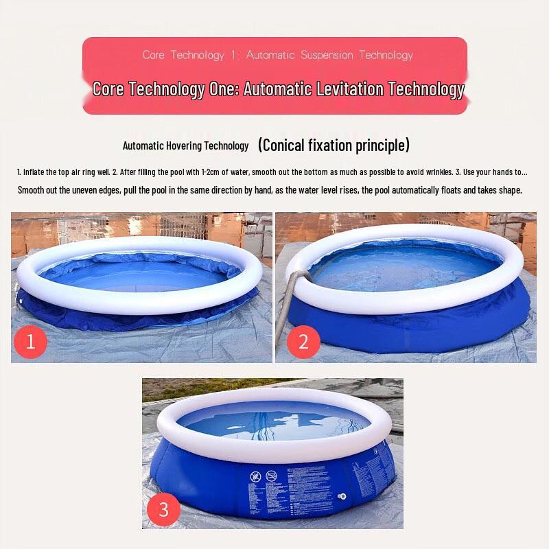 Надувной круглый семейный бассейн Xujian