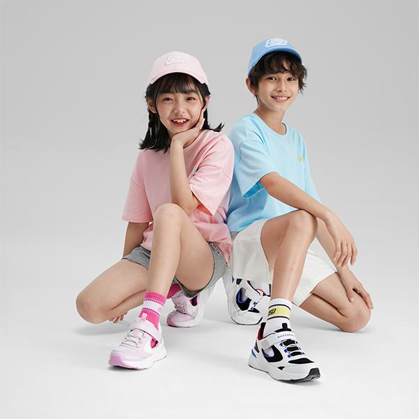 Skechers Модные Сандалии на Липучке Повседневные Для Улицы Бега Нескользящие Прочные Спортивные Сандалии Детские Сандалии Белый Розовый 319025L-PKW