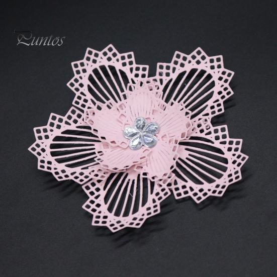 3D Flower Cutting Dies DIY Scrapbook Emboss Paper Cards Photo Stencil Decoration