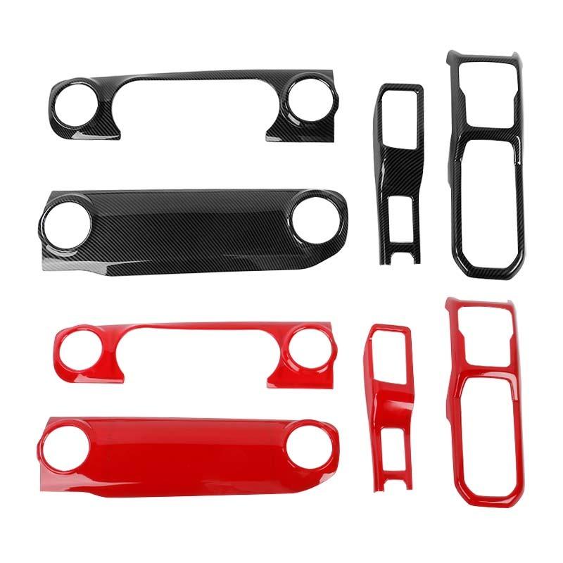 Украшение центральной консоли, переключение передач, привод на 4 колеса, наклейка на панель для Jeep Wrangler JL для JT Gladiator 2018, аксессуары для салона автомобиля