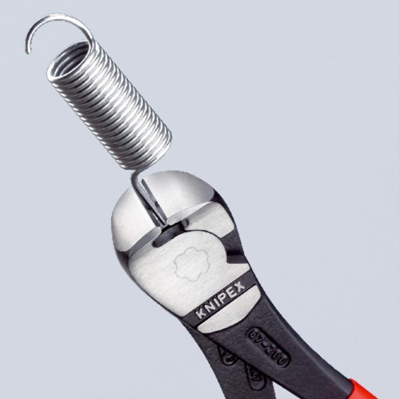 KNIPEX Бокорезы с высоким рычагом 200 мм (6701200) - Профессиональные клещи из ванадиевой стали для резки твердой проволоки, пианинольной проволоки и мягкой проволоки