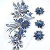 Clothing Decoration Mesh Embroidery Flower Lace Patch Sew 3D Fabric Flowers Appliques  Clothing