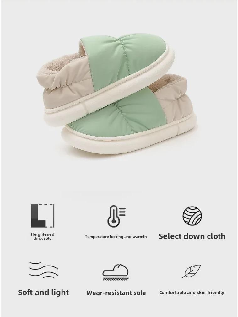 2023 Новые водонепроницаемые нескользящие теплые хлопковые домашние тапочки для женщин и мужчин