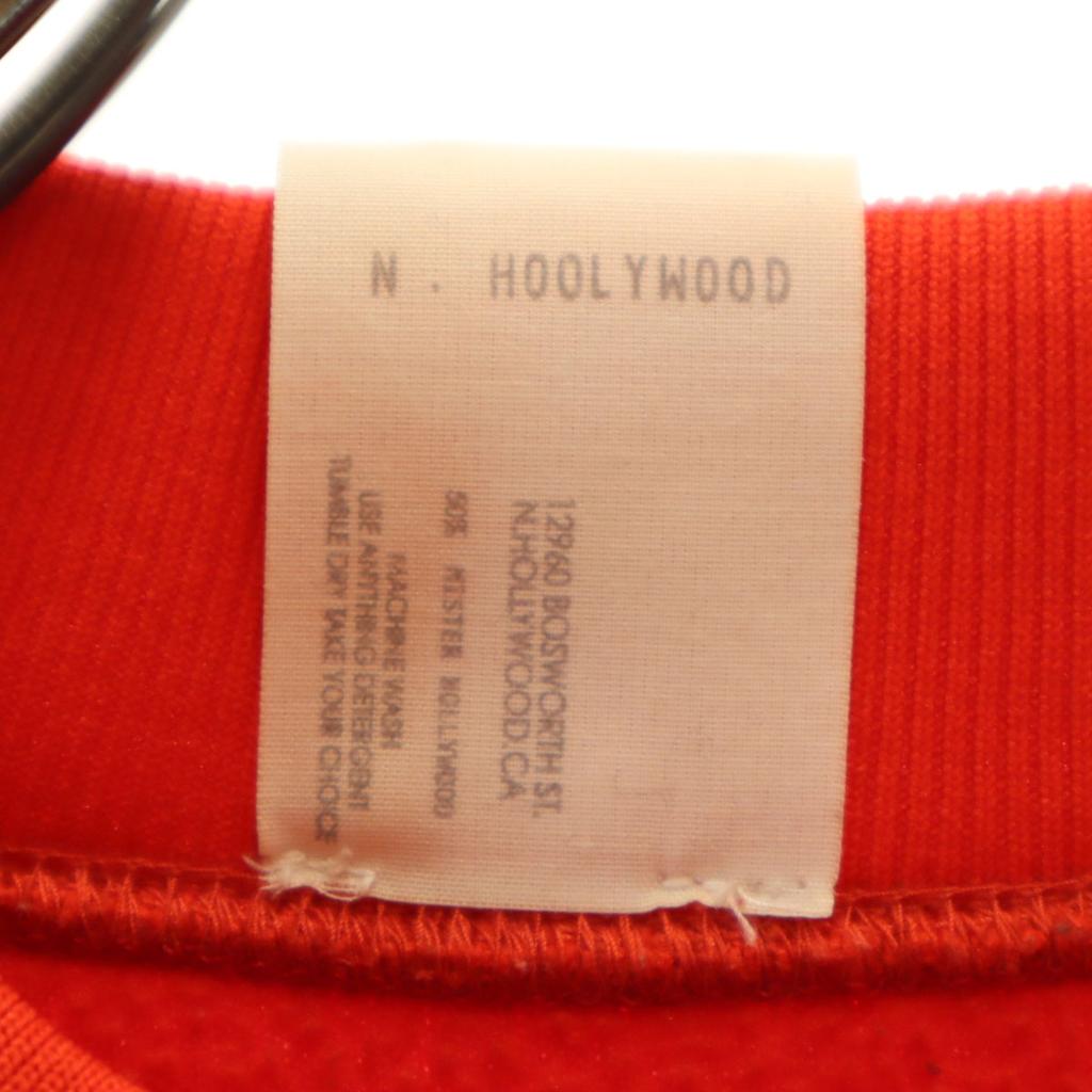 N.HOOLYWOOD сделано в Японии Флисовый свитшот с длинным рукавом и круглым вырезом 38 Красный Мужской Б/у