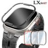 Apple Watch 10 Ultra2 uchun alyuminiy qotishmali zirhli ramka o'rnatilgan закалённый plyonka bilan