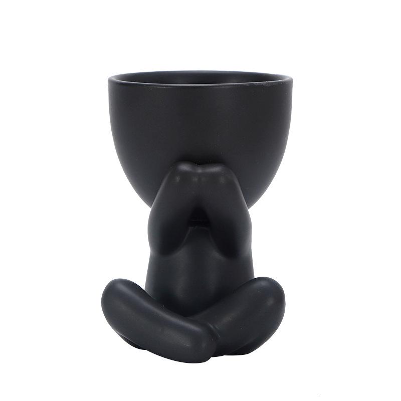 Креативная керамическая статуэтка и набор ваз для искусственного растения для домашнего декора
