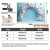 2D Flat Print Pastel Blue Balloon Butterfly Backdrop, Spring Floral Party Decoration Background for Photo Studio