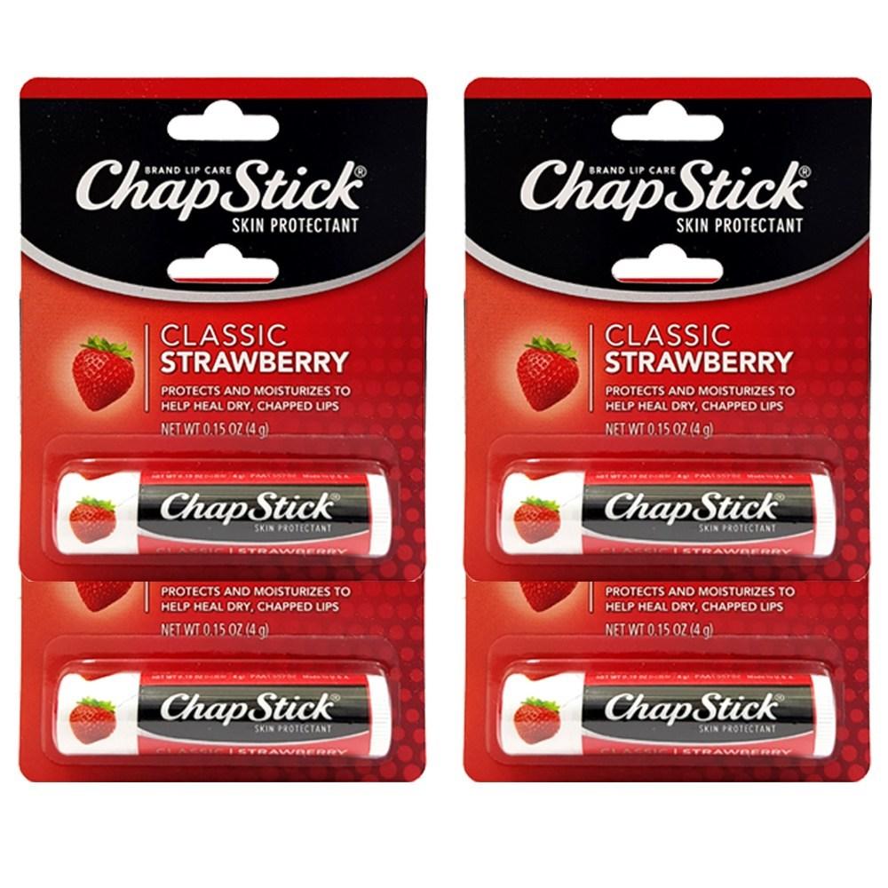 Chapstick Classic Strawberry, 4g, 4 Packs
