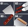 1pc Stainless Steel Wooden Handle Frying Shovel Cooking Shovel Pancake Shovel Kitchen Tools Kitchen Frying Steak Spatula