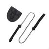 Pocket Hand Saw Compact Folding Rope Chain for Gardening Outdoor Hunting Black 11 Blade