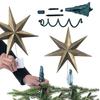 Christmas Tree Topper Holder Universal Twist-On Tree Topper Stabilizer Metal/Plastic Green Support Rod Fits All Base Types for Holiday Ornaments