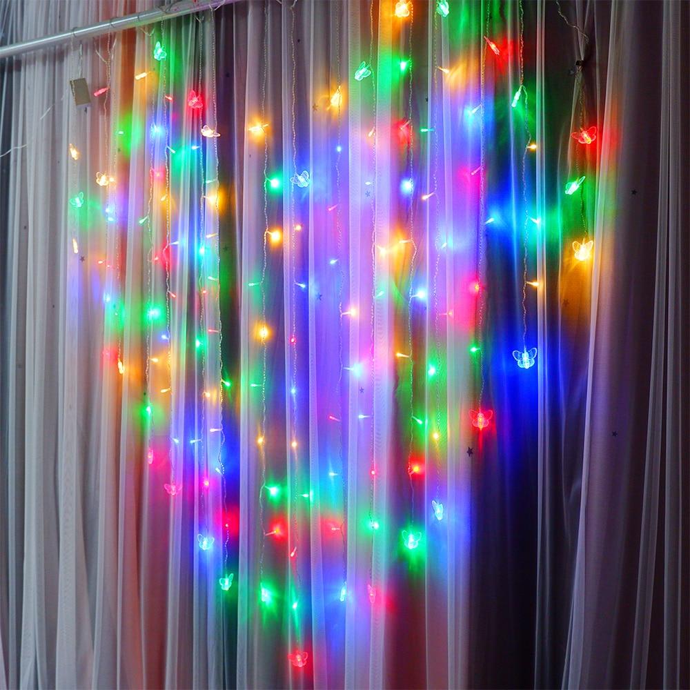 ABXMAS 2x1,5 м светодиодный занавес в форме сердца с вилкой европейского стандарта, сказочный свет, гирлянда для спальни, свадьбы, дома, декоративные праздничные огни, рождественские огни