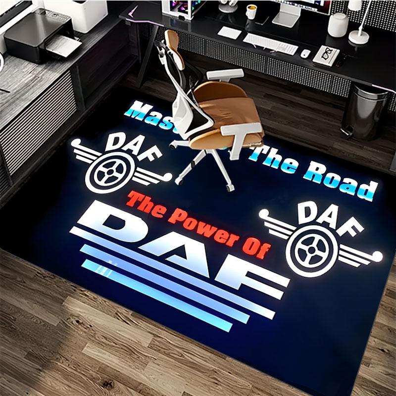 Ковер с рисунком DAF, нескользящий ковер, подходит для гостиной, спальни, игровой комнаты, компьютерной комнаты и домашнего декора.